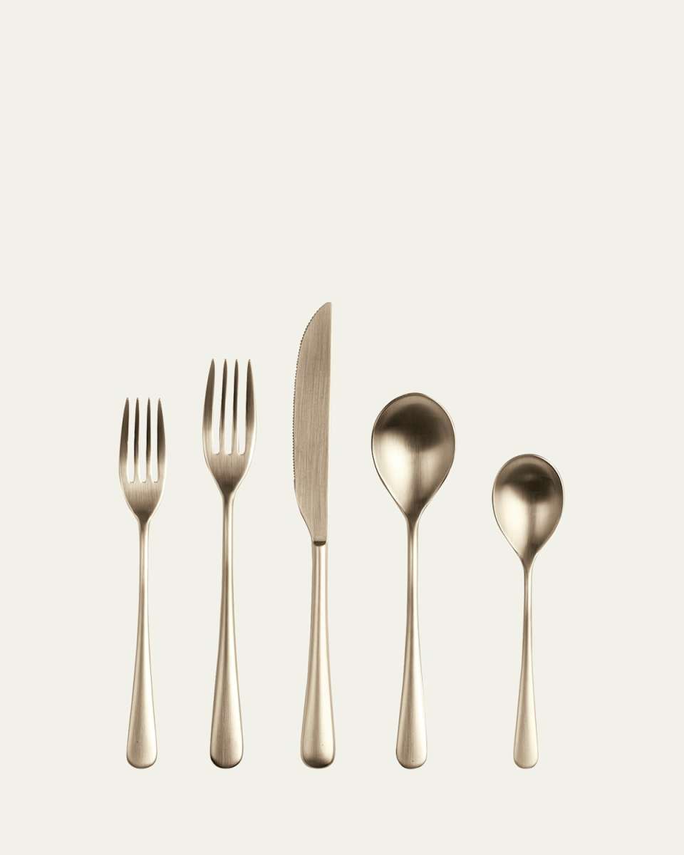 Neve Ice Champagne 5-Piece Flatware Place Setting